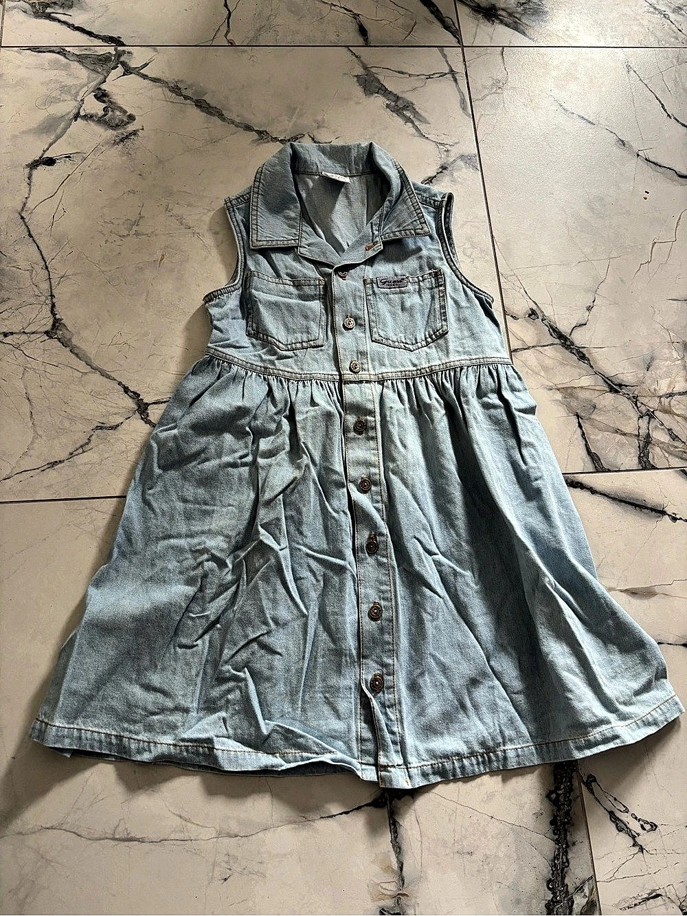 Vintage Guess Girls Denim Shirt Dress